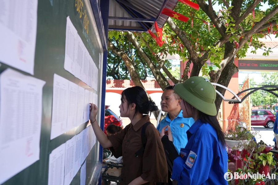 Nhiều trường học ở Nghệ An công bố điểm chuẩn vào lớp 10