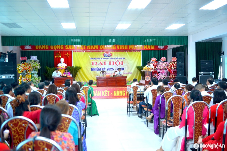 Đảng bộ Công ty TNHH-MTV Thủy lợi Bắc Nghệ An tổ chức thành công Đại hội nhiệm kỳ 2025 – 2030