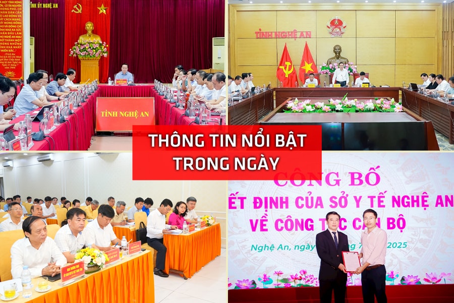 Nghệ An: Thông tin nổi bật ngày 2/7