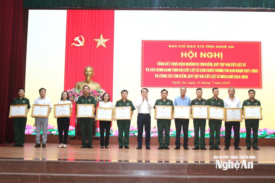 Tỉnh Nghệ An tổng kết công tác tìm kiếm, quy tập hài cốt liệt sĩ giai đoạn 2021- 2025 và mùa khô 2024 - 2025