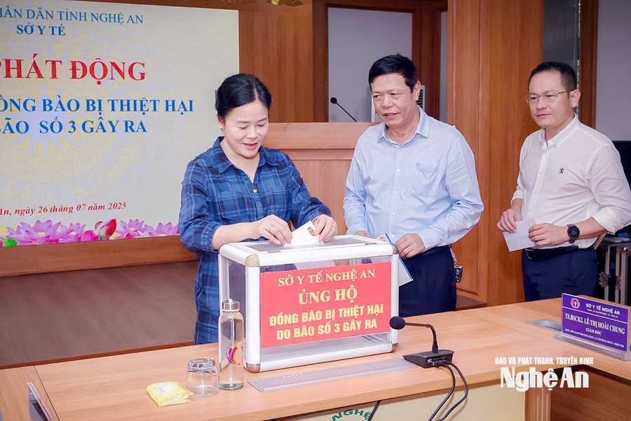 Ngành Y tế Nghệ An phát động ủng hộ đồng bào bị thiệt hại do lũ lụt
