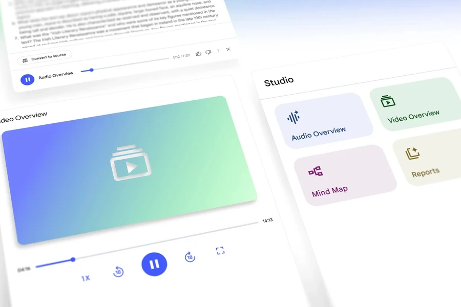 Google NotebookLM: Thêm tính năng Video Overview, nâng cấp Studio