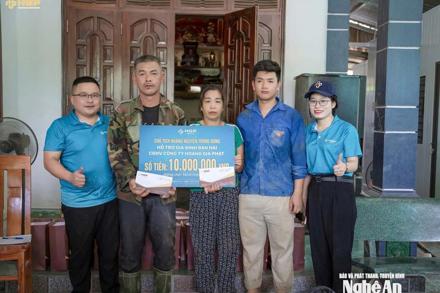 Hoàng Gia Phát nối nhịp cầu yêu thương, tiếp sức cho người dân vùng lũ Nghệ An