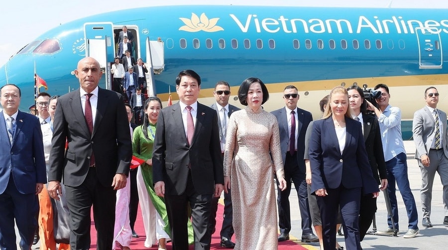 Chủ tịch nước Lương Cường và Phu nhân đến Cairo, Ai Cập