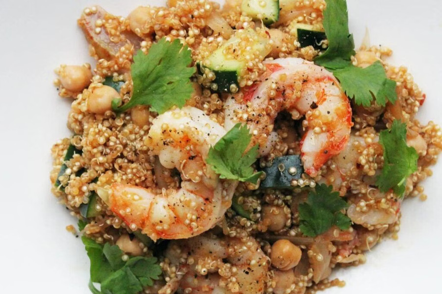 Salad diêm mạch tôm sú: Món ngon giúp giảm cân lại no lâu