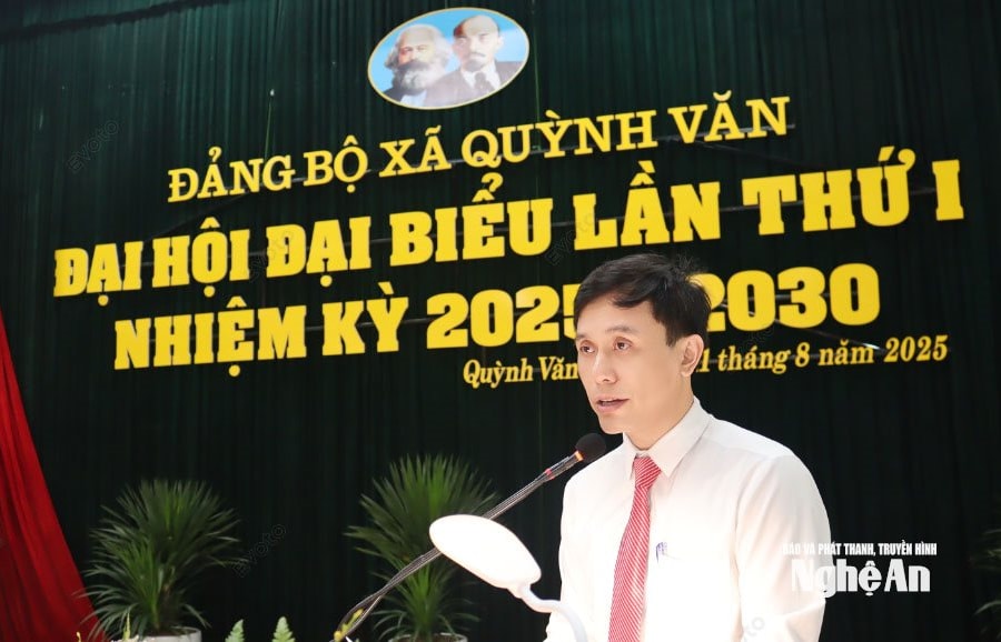 Đại hội Đại biểu Đảng bộ xã Quỳnh Văn lần thứ 1
