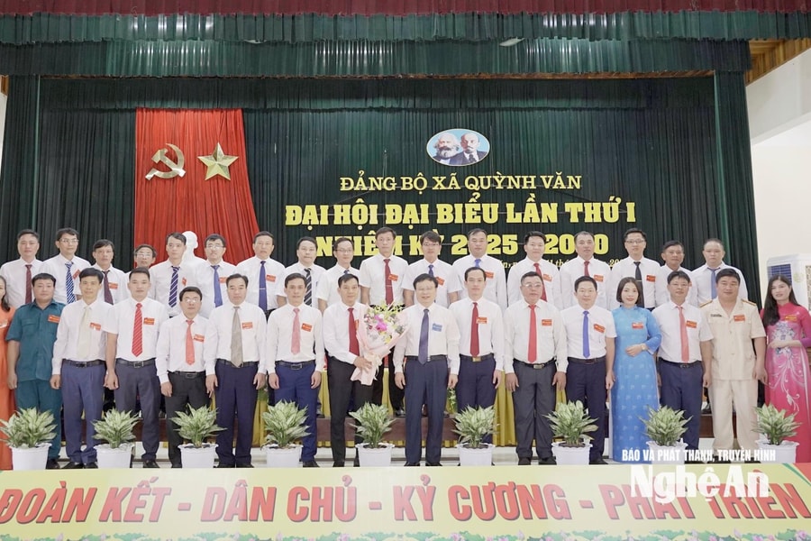 Đảng bộ xã Quỳnh Văn tổ chức Đại hội đại biểu lần thứ nhất, nhiệm kỳ 2025 - 2030