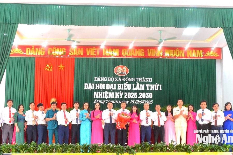 Đảng bộ xã Đông Thành (Nghệ An) tổ chức Đại hội lần thứ I, nhiệm kỳ 2025 - 2030