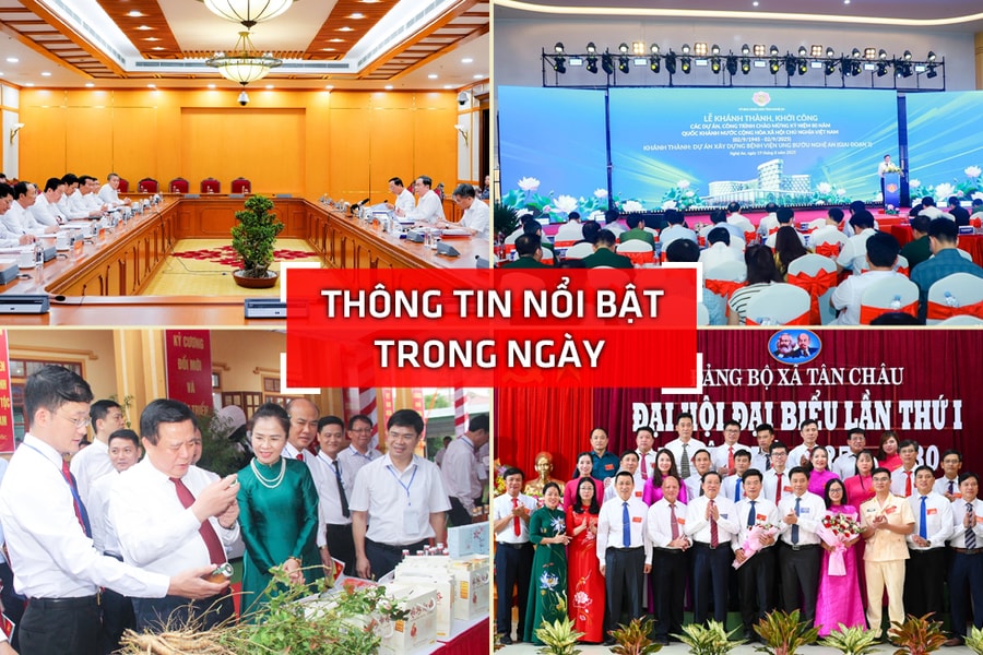 Nghệ An: Thông tin nổi bật ngày 19/8