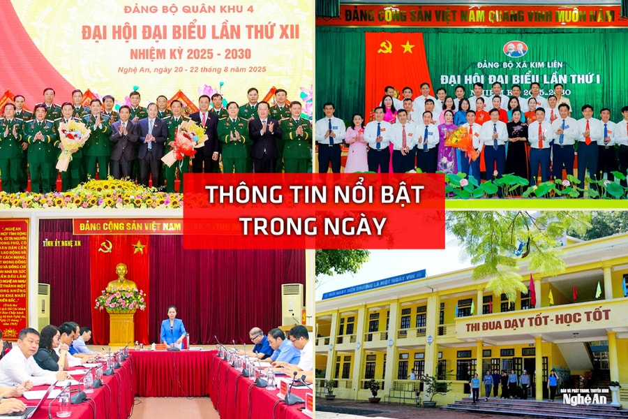 Nghệ An: Thông tin nổi bật ngày 21/8