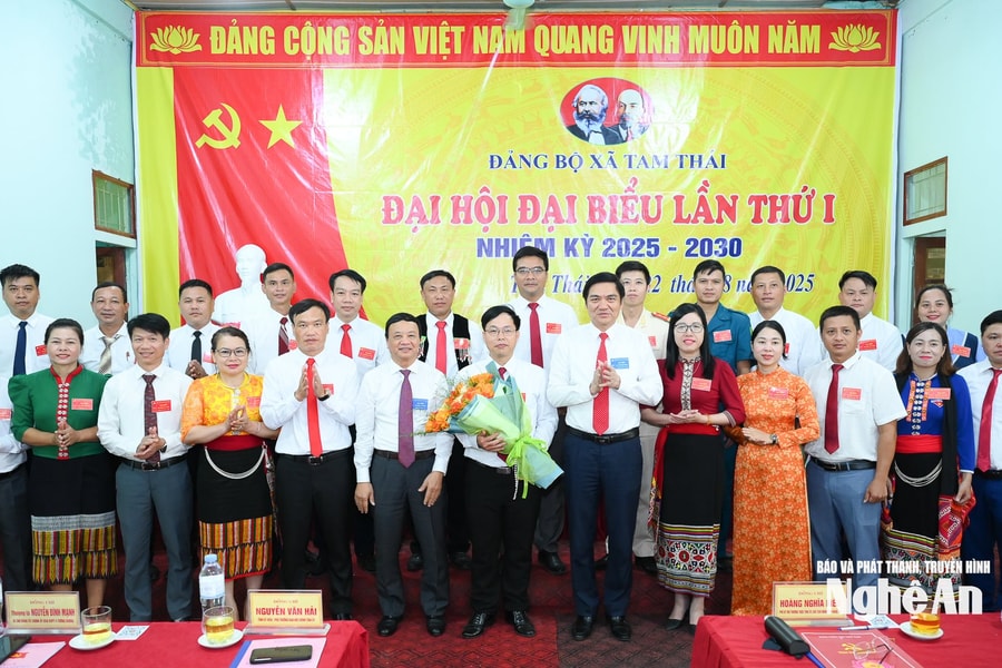 Phó Bí thư Thường trực Tỉnh ủy dự và chỉ đạo Đại hội đại biểu Đảng bộ xã Tam Thái
