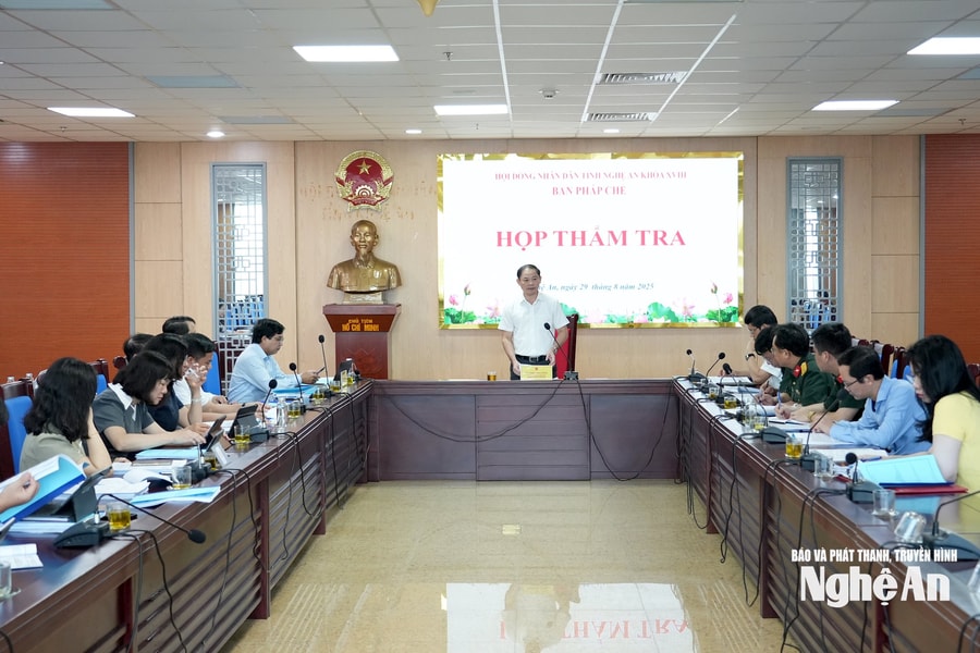 Thẩm tra dự thảo Nghị quyết quy định mức trợ cấp ngày công lao động đối với dân quân trên địa bàn tỉnh Nghệ An