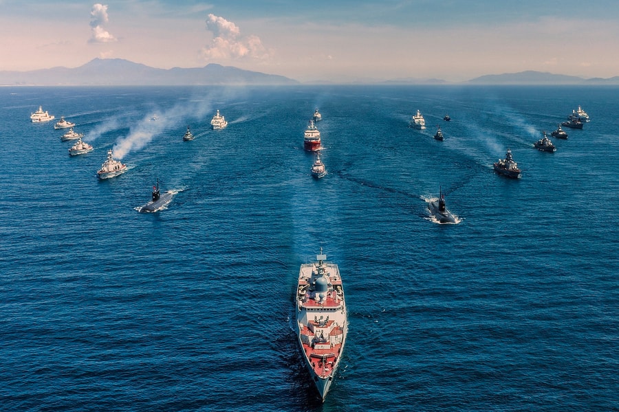 Toàn cảnh lễ diễu binh trên biển lần đầu tiên trong lịch sử Việt Nam