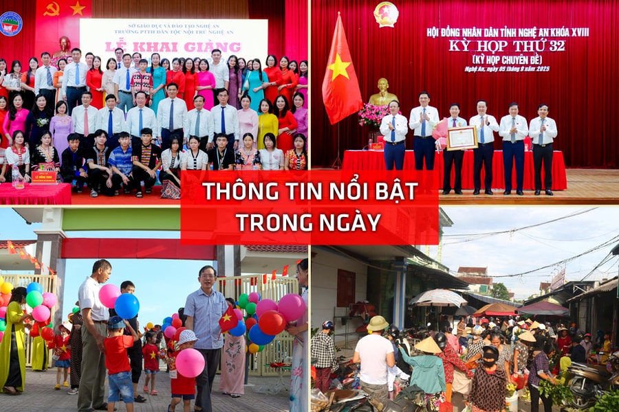 Nghệ An: Thông tin nổi bật ngày 5/9