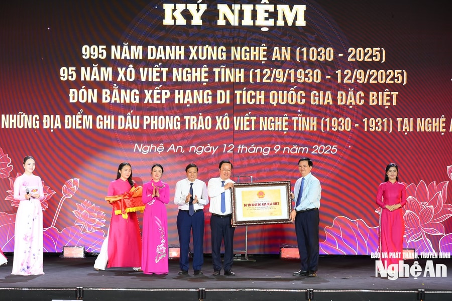 Kỷ niệm 995 năm danh xưng Nghệ An, 95 năm Xô viết Nghệ Tĩnh và đón Bằng xếp hạng di tích quốc gia đặc biệt Xô viết - Nghệ Tĩnh