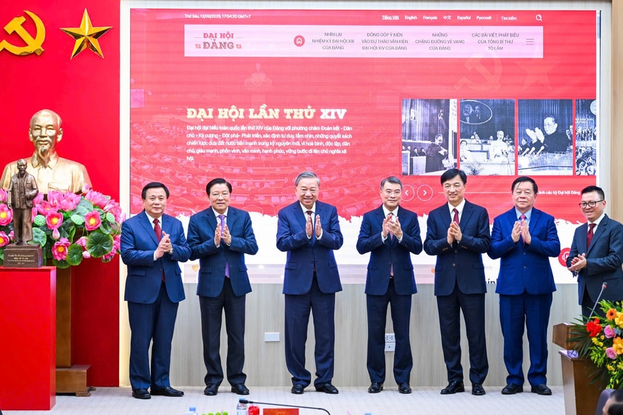 Tổng Bí thư Tô Lâm dự lễ ra mắt Trang thông tin điện tử "Đảng Cộng sản Việt Nam - Đại hội XIV"