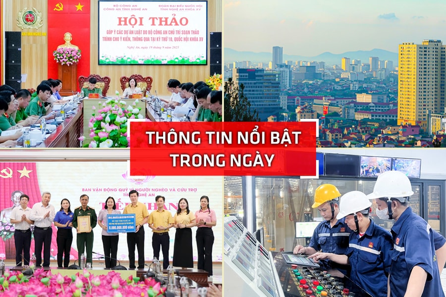 Nghệ An: Thông tin nổi bật ngày 19/9
