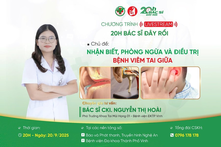 Livestream: Nhận biết, phòng ngừa và điều trị bệnh viêm tai giữa