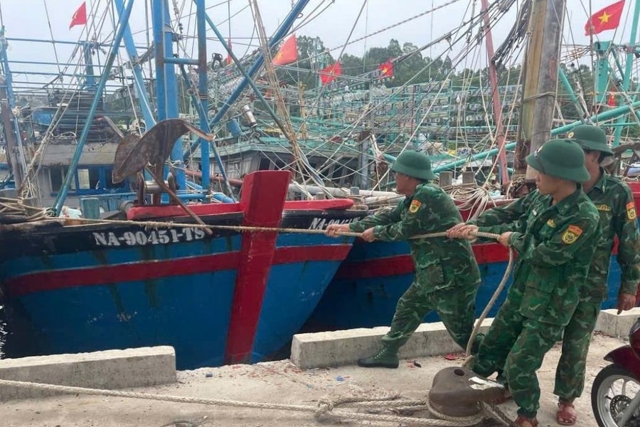 Nghệ An cấm tàu thuyền ra khơi từ 12 giờ trưa nay 24/9