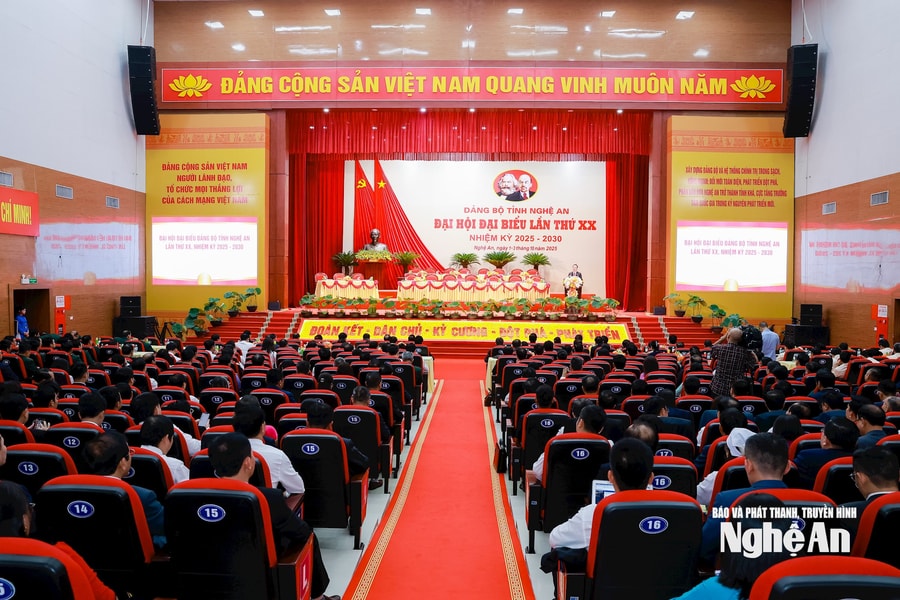 Đại hội đại biểu Đảng bộ tỉnh Nghệ An lần thứ XX, nhiệm kỳ 2025 - 2030 tổ chức phiên trù bị