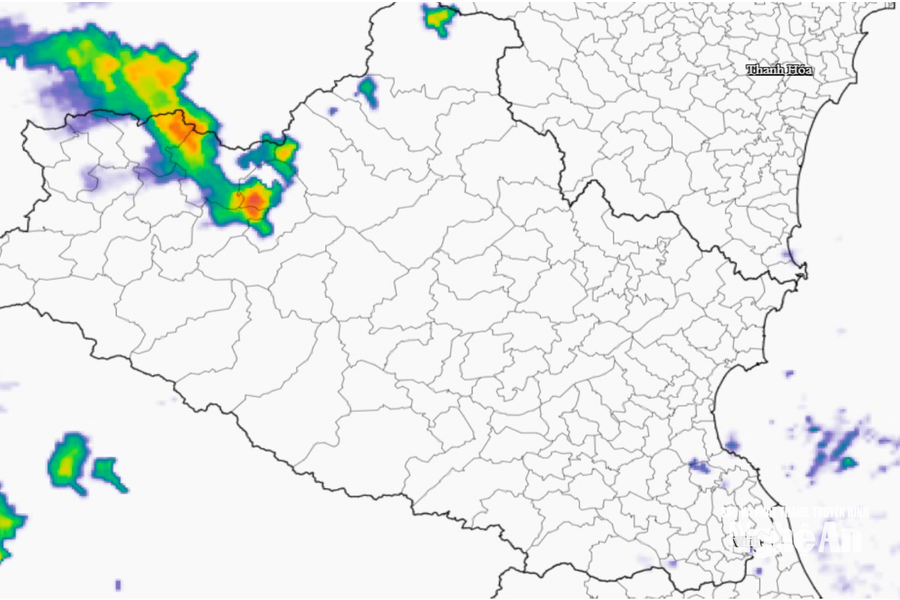 Cảnh báo các xã trên địa bàn Nghệ An khả năng có dông, tố lốc, sét và gió giật mạnh