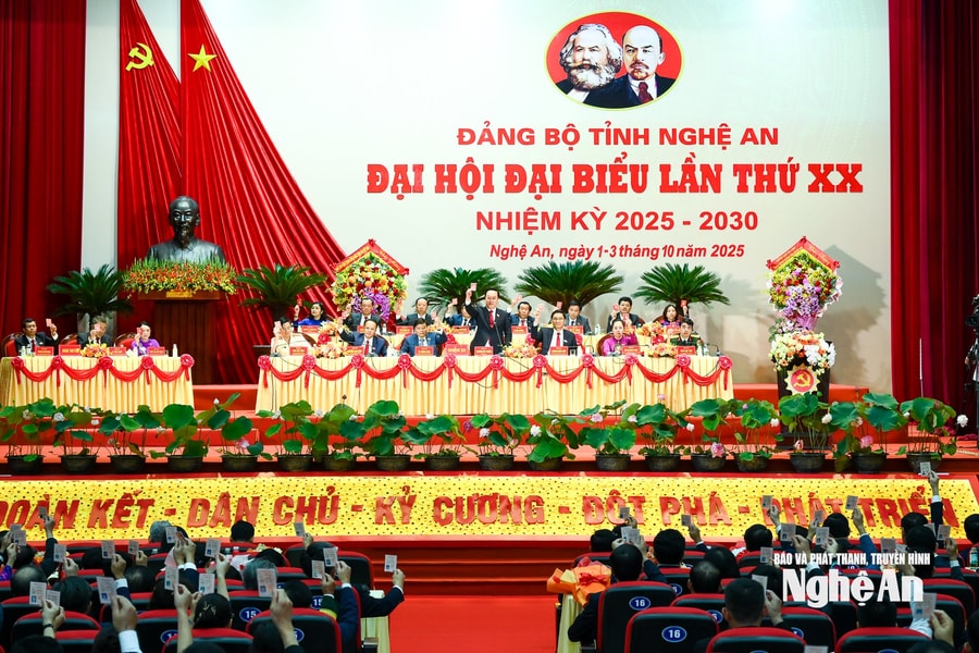 Nghị quyết Đại hội đại biểu Đảng bộ tỉnh Nghệ An khóa XX, nhiệm kỳ 2025 - 2030