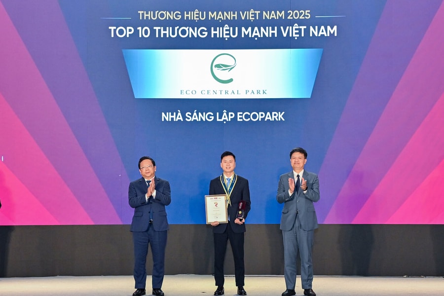 Nhà sáng lập Ecopark là thương hiệu mạnh Việt Nam 2025