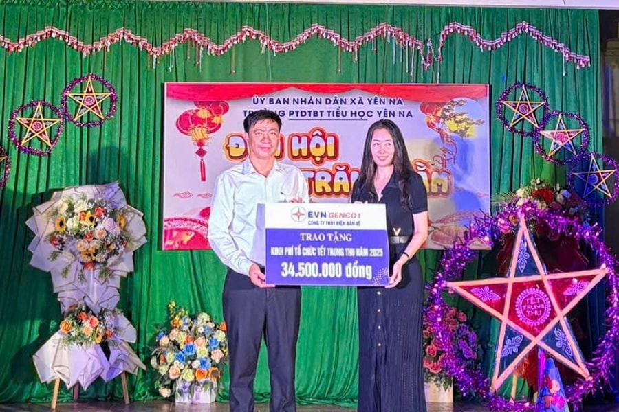 Công ty Thuỷ điện Bản Vẽ vui Tết Trung thu cùng thiếu nhi Sơn Lâm và Yên Na