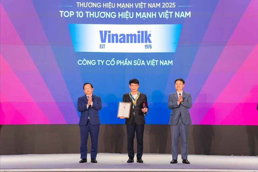 Vinamilk - doanh nghiệp F&B duy nhất được vinh danh trong top 10 thương hiệu mạnh Việt Nam 2025