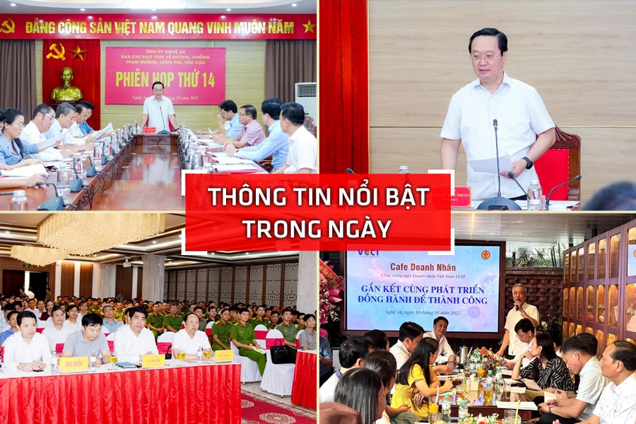 Nghệ An: Thông tin nổi bật ngày 10/10