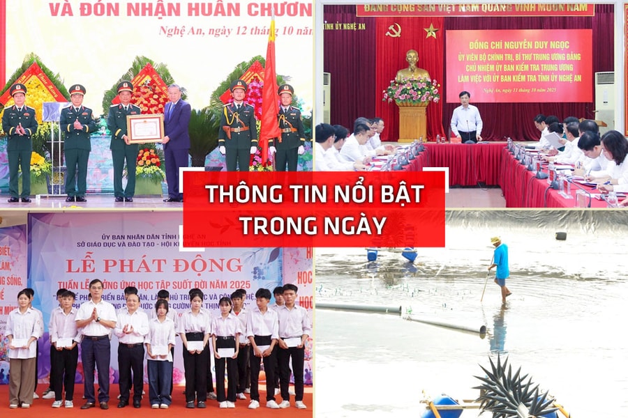 Nghệ An: Thông tin nổi bật ngày 12/10