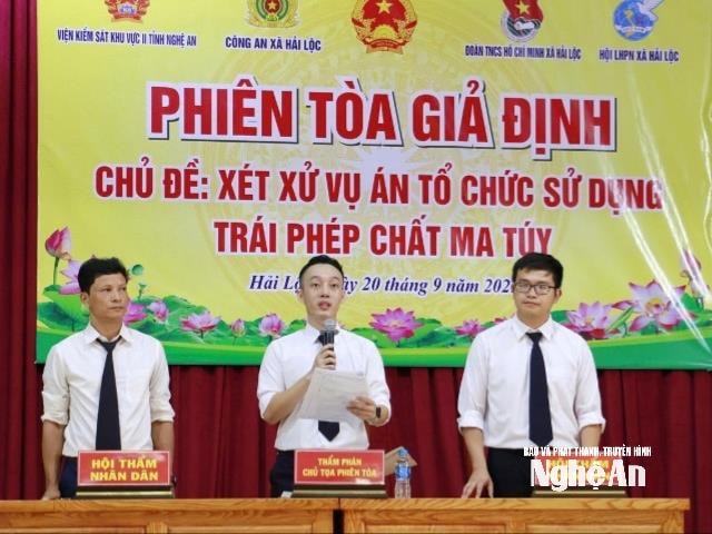 Phiên tòa giả định, kênh tuyên truyền pháp luật trực quan sinh động ở Nghệ An