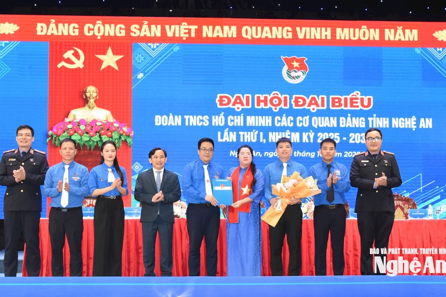 Đoàn TNCS Hồ Chí Minh Các cơ quan Đảng tỉnh Nghệ An tổ chức Đại hội đại biểu lần thứ I, nhiệm kỳ 2025 - 2030