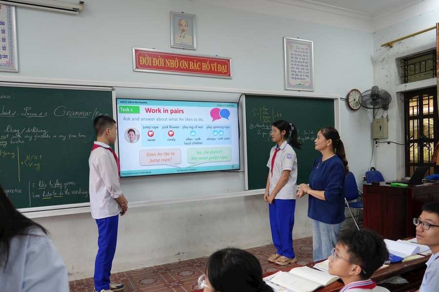 Trường học ở Nghệ An đổi mới dạy và học tiếng Anh