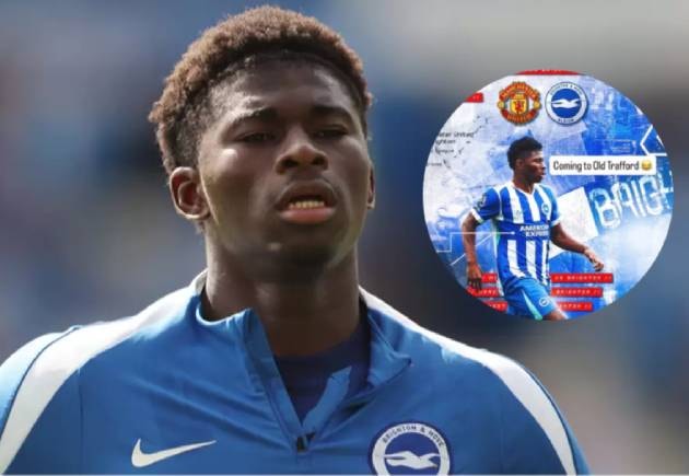 Carlos Baleba bị chỉ trích sau trận Brighton thua MU