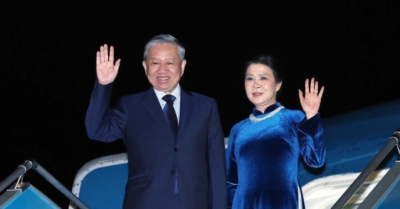 Tổng Bí thư Tô Lâm và phu nhân lên đường thăm nước Anh