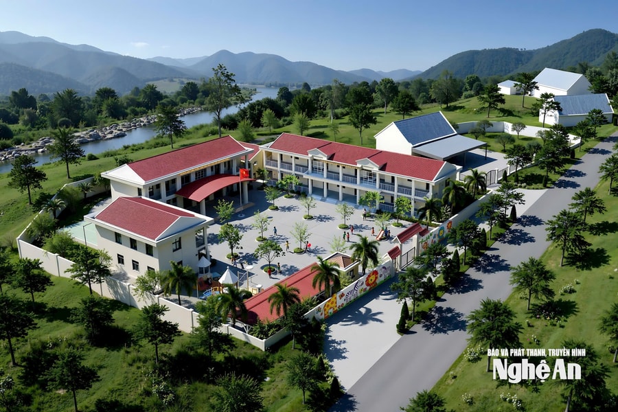 Khởi công xây dựng trường mầm non 20 tỷ đồng ở xã biên giới Nghệ An từ nguồn hỗ trợ của Bộ Công an