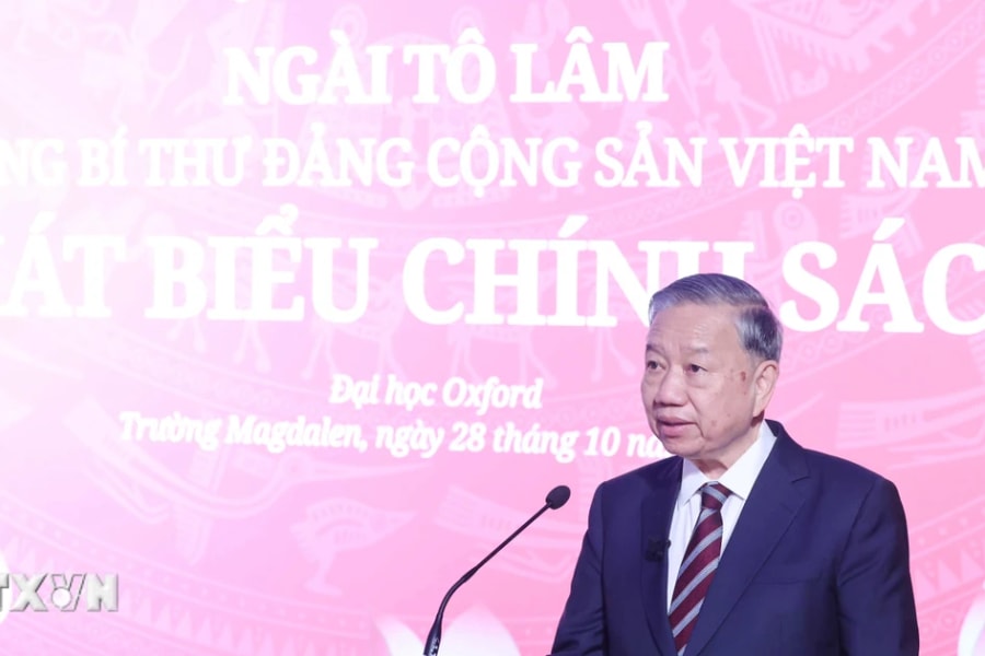 Tổng Bí thư Tô Lâm phát biểu chính sách tại Đại học Oxford