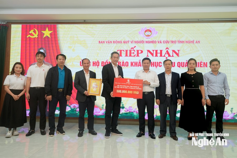 SABECO hỗ trợ Nghệ An 500 triệu đồng khắc phục hậu quả sau thiên tai