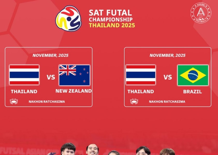 Thái Lan so tài Brazil trước SEA Games 33, giải SAT 11-15/11