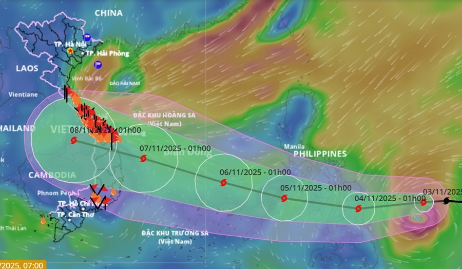 Tin mới nhất về bão Kalmaegi: Di chuyển nhanh, ngày 7/11 có thể vào miền Trung