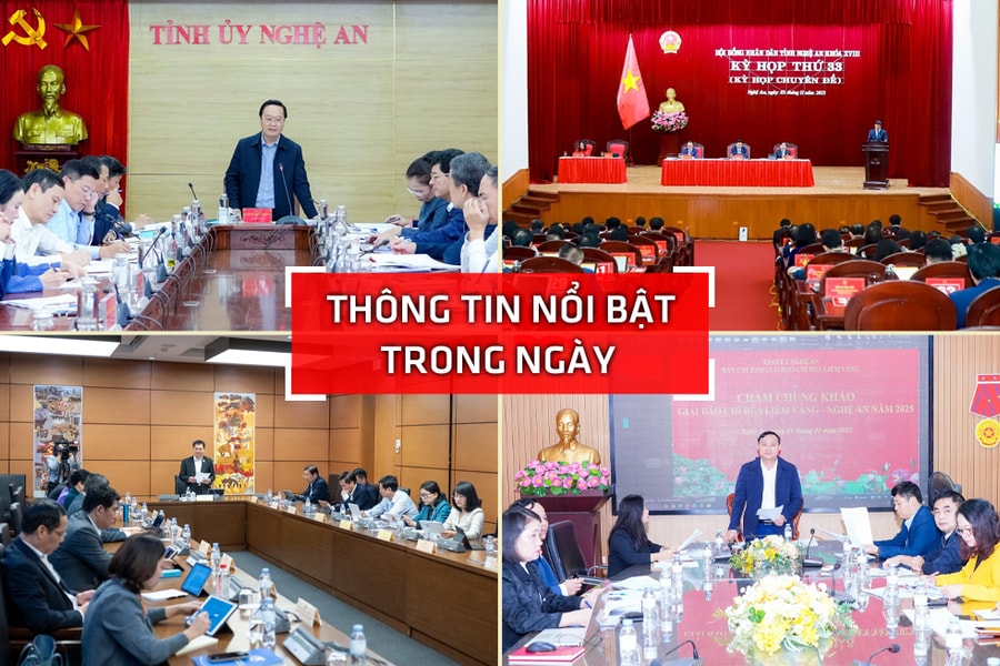 Nghệ An: Thông tin nổi bật ngày 3/11
