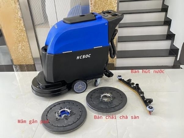 Máy chà sàn hút bụi đa năng, vệ sinh nhanh gọn