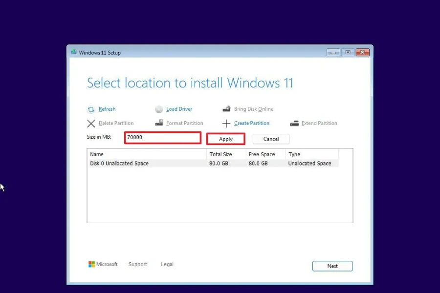 Cài đặt Windows 11 trên phân vùng tùy chỉnh: Tối ưu hóa ổ cứng