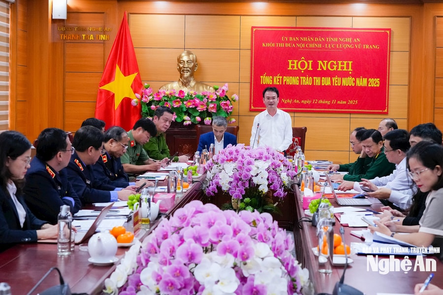 Khối thi đua Nội chính - Lực lượng vũ trang tỉnh Nghệ An triển khai nhiệm vụ năm 2026