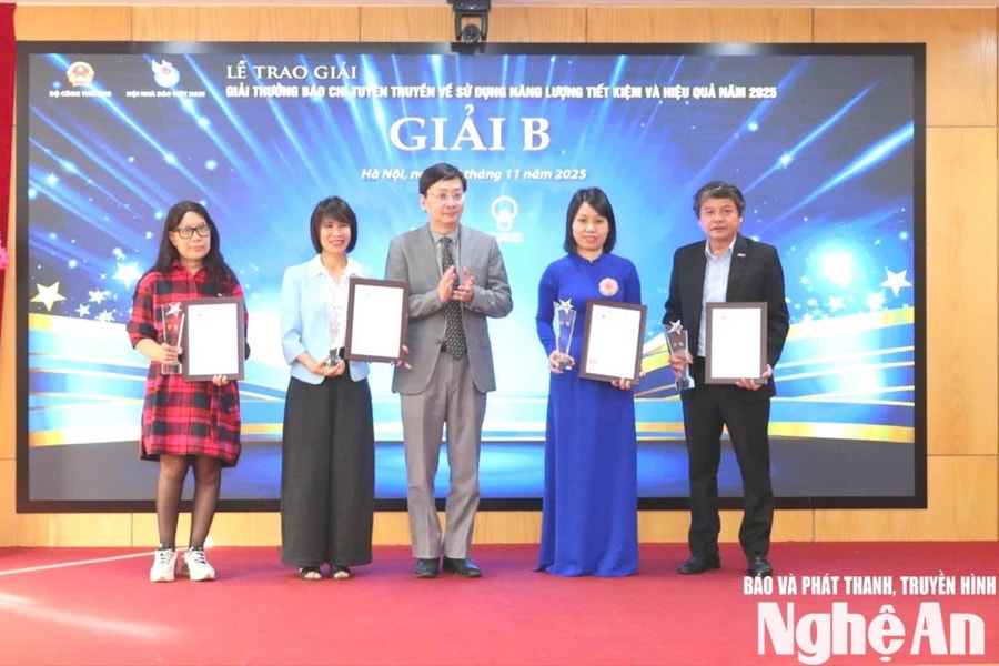 Báo và phát thanh, truyền hình Nghệ An đoạt giải B, Giải thưởng Báo chí tuyên truyền về sử dụng năng lượng tiết kiệm và hiệu quả năm 2025