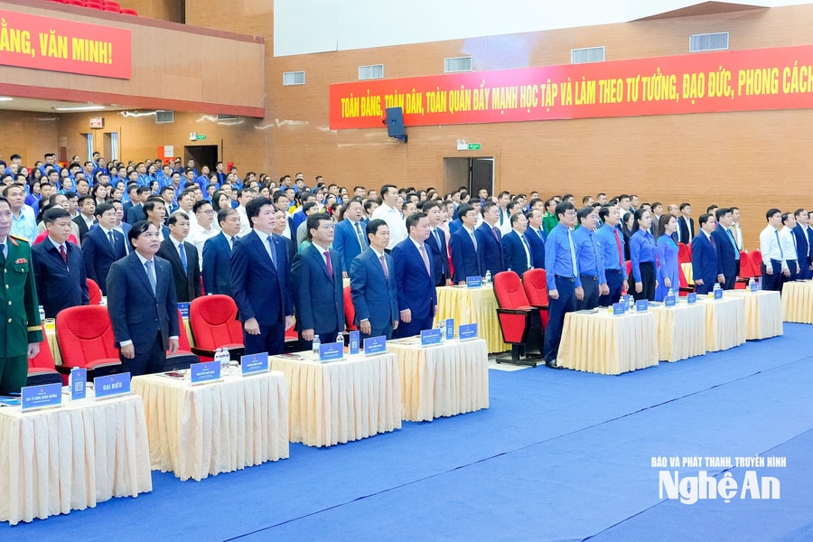 Khai mạc trọng thể Đại hội đại biểu Đoàn TNCS Hồ Chí Minh tỉnh Nghệ An lần thứ XIX, nhiệm kỳ 2025-2030