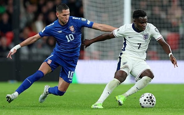 Anh 2-0 Serbia, Saka và Eze nâng chuỗi thắng lên 7