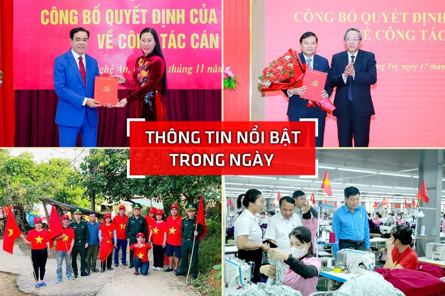 Nghệ An: Thông tin nổi bật trong ngày 17/11