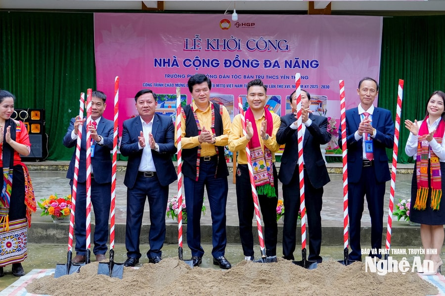 Khởi công công trình nhà cộng đồng đa năng Trường Phổ thông DTBT THCS Yên Thắng